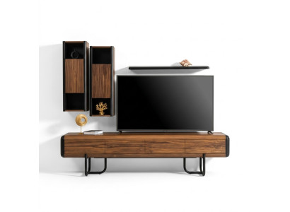 Wandmeubel Kast Plank Kasten Wandmeubels Dressoir Salontafel 5-delig.