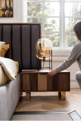 Rechthoekige nachtkastjes houten tafel nachtkastje slaapkamer bijzettafel