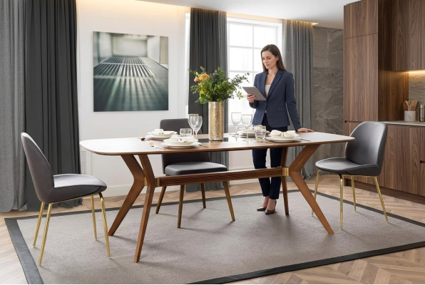 Eettafel design meubels eetkamertafel luxe Italiaanse stijl houten tafels