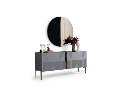 Sideboard Spiegel Set Italiaanse Stijl 2-delig Woonkamer Houten Ladenkast Kast