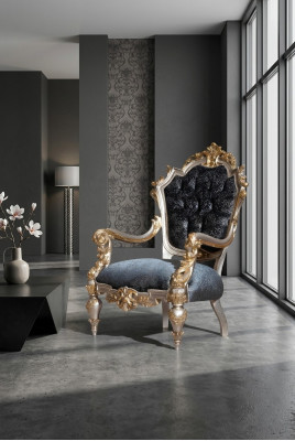 Luxe fauteuil Luxe bekleding Textiel 1-zits gestoffeerde stoel Eénzitter woonkamer