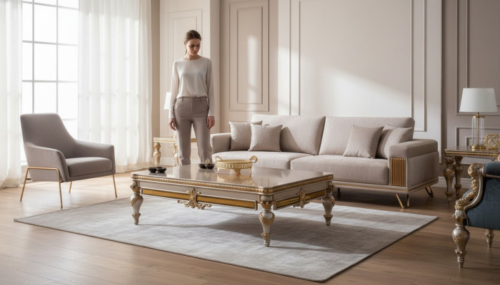 Salontafel Tafel Salontafels Houten tafel Ontwerp Luxe Bijzettafel 130x80