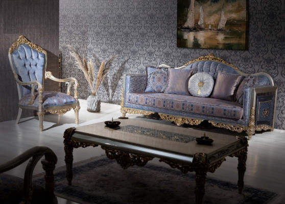 Barok sofa Chesterfield 3+1 zitter salontafel bankstel meubels stofferen