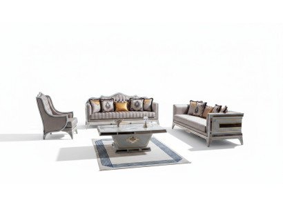 Klassieke bankstel Koninklijke stijl meubel bankstel bankstel set salontafel 4-delig