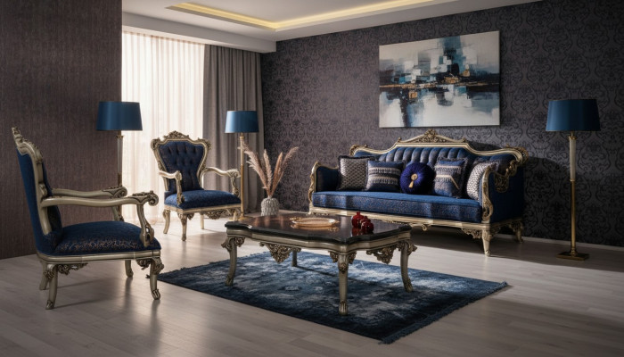Sofaset bankstel set 3 + 1 salontafel stoffen bank driezits bank meubels 3-delig.