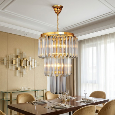 Kroonluchter Plafondontwerp Luxe Kristal Goud Woonkamer Stijl Modern
