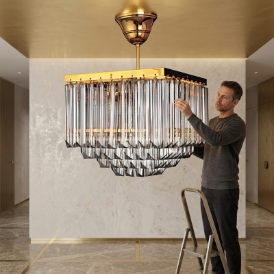 Woonkamer kroonluchter Crystal Luxe plafondlamp Nieuwe stijl Modern Goud