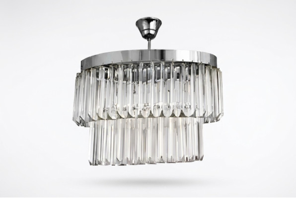 Woonkamer kroonluchter kristallen plafondlamp nieuw grijs modern