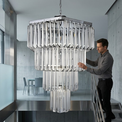 Kroonluchter Hanglamp Pendel Lamp Spot Luster Woonkamer Kristal