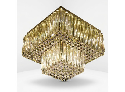 Kroonluchter plafondlamp woonkamer goud luxe verlichting kristal