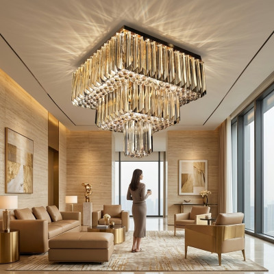 Kroonluchter Moderne plafondlamp Ontwerper nieuw Goud Luxe Woonkamer.