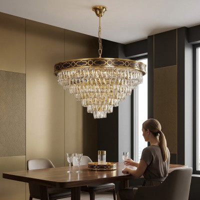 Plafondlamp Kroonluchter Ronde Lamp Goud Plafondlampen