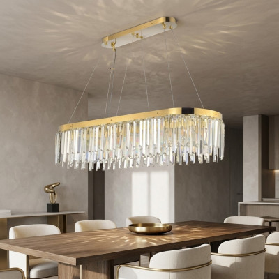 Kroonluchter Kristal Luxe Goud Hanglamp Lamp Woonkamer