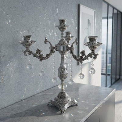 Tafellamp nachtlamp licht Luxe tafellamp woonkamer zilver