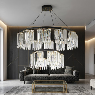 Verlichting Kroonluchter Plafondlamp Moderne Ronde Lamp Kristal Design
