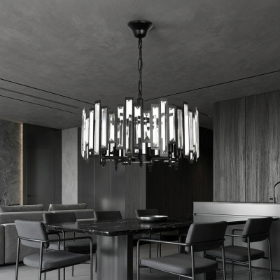 Ontwerplampen Zilveren kroonluchterlamp Moderne lamp Ronde lampen