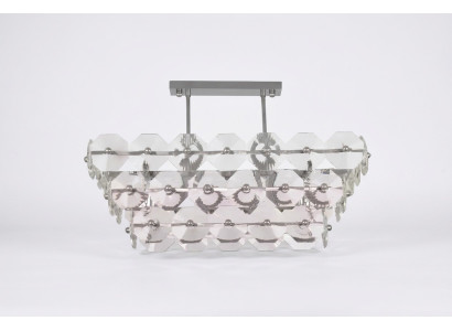 Kroonluchter plafondlamp lamp verlichting woonkamer zilveren lampen