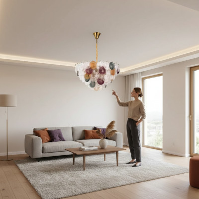 Kroonluchter Stijl Moderne Hanglamp Lichtkap Kristal Woonkamer