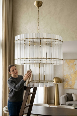 Kroonluchter Plafondlamp Plafond verlichting Woonkamer Glasverlichting Nieuw