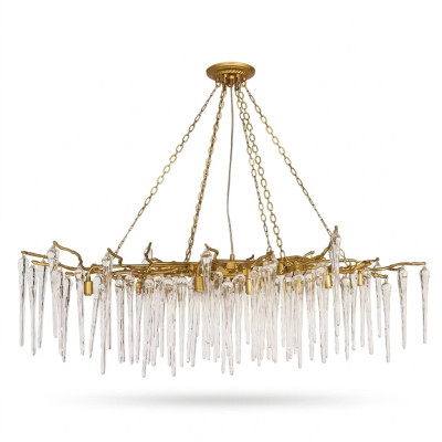Plafondlamp Glas Plafondverlichting Woonkamer Lamp Licht Tropisch Kristal