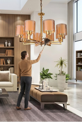 Kroonluchter stijl Moderne plafondlamp mooie lamp Goud nieuw Luxe