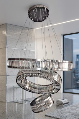 Zilveren plafondlamp in de stijl van woonkamer plafondverlichting lamp 120x175.