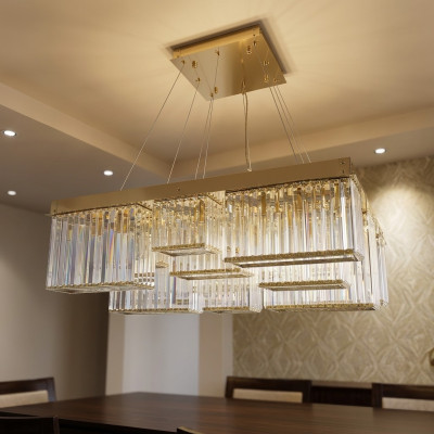 Kroonluchter Goudkleurig Prachtige plafond kristallen lamp Woonkamer Luxe