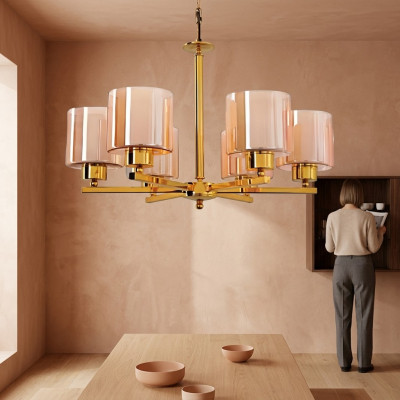 Plafondlamp hanglamp hanglamp woonkamer luxe kroonluchter glas
