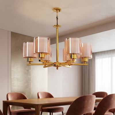 Plafondlamp hanglamp hanglamp woonkamer luxe kroonluchter glas