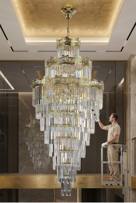 Kroonluchter stijl klassiek Luster Druppel Woonkamer Lamp Luxe 80x230
