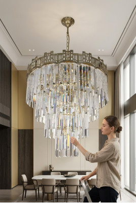 Kroonluchter Stijl Moderne Plafondlampen Woonkamer Kristal Luxe
