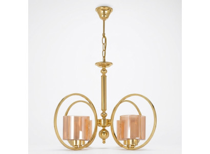 Plafondlamp in goudkleurige luxe plafondkroonluchter glas woonkamer