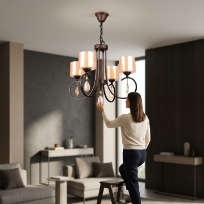 Plafondlamp Hangend Ontwerp Modern Goud Woonkamer Glas Nieuw