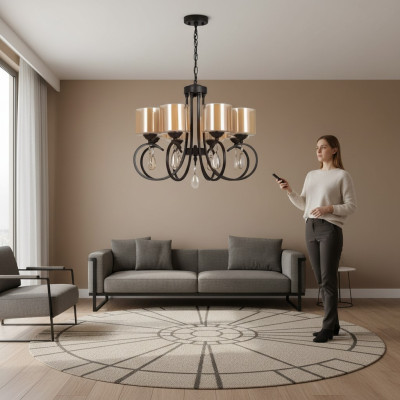 Plafondlamp Woonkamer Plafondverlichting Lampenkap Kroonluchter Glas Luxe