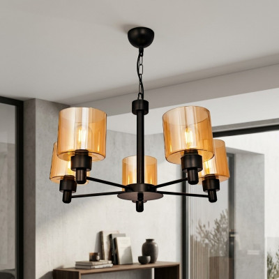 Loft plafondlamp kroonluchter glazen plafondlamp woonkamer hanglamp 65x70