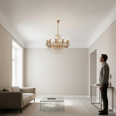 Kroonluchter Luxe Woonkamer Luchter Glas Hangende Plafond Plafondlampen