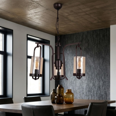 Zolder woonkamer plafondlamp kroonluchter glas slaapkamer zwart hanglamp