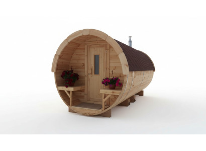 Sauna Saunavat Outdoor Tuinsauna 590 x Ø 2,27 m Saunavat Bouwpakket