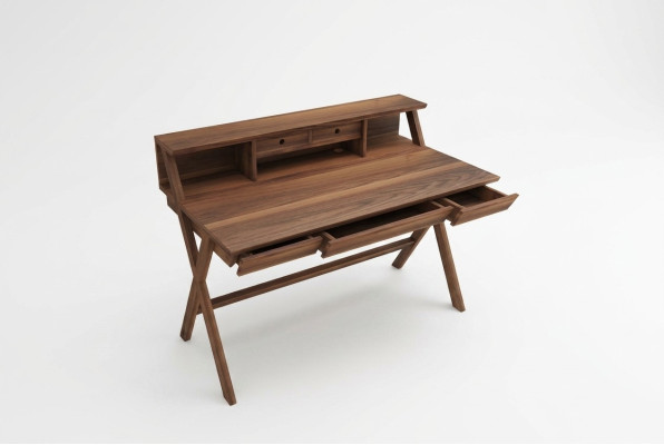 Echt houten bureau Houten meubels Moderne computertafel met laden