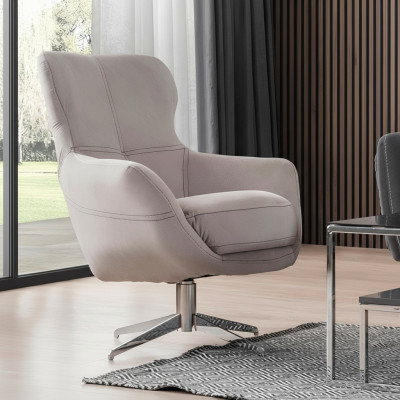 Draaibare fauteuil Relax Club bankstoel Eenpersoonsbank Beklede meubels Beige