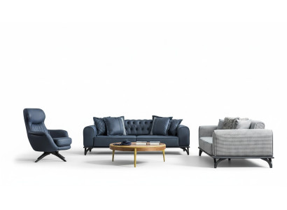 Designer meubel zitgroep 3+3+1 bankstel gestoffeerd meubelbanken