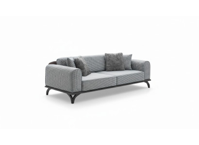 Driepersoons bank sofa 227cm bank banken bekleding meubels textiel stof