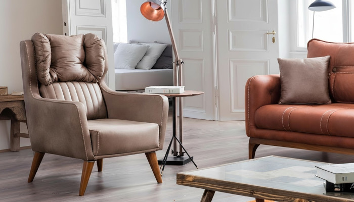 Landhuisstijl fauteuil oorfauteuil ontspannen tv-eenpersoons bankbank