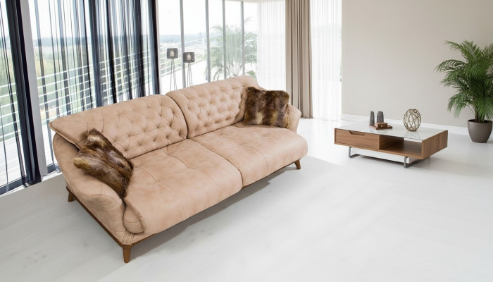 Bruine bank bank woonkamer banken bekledingsmeubels driepersoons 221cm