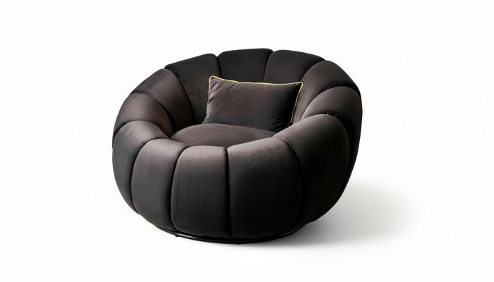 Zwarte fauteuil comfortabel medium zacht Luxueus voor woonkamer Relax Club