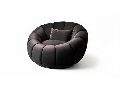Zwarte fauteuil comfortabel medium zacht Luxueus voor woonkamer Relax Club