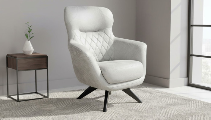Fauteuil kleur Wit comfortabel middelzacht Luxueus voor de woonkamer Nieuw