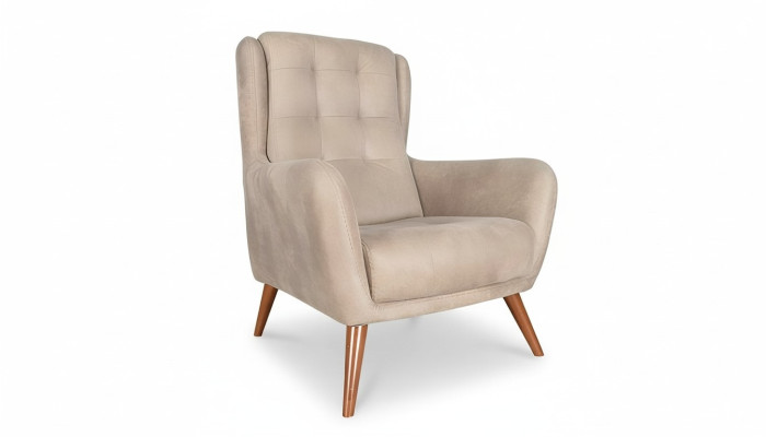 Chesterfield Fauteuil Clubbank Eénzitsbank Bank Bekleding Meubels Beige Relax Nieuw