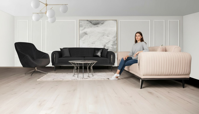 Driepersoons bank bekleding inrichting 3 zitplaatsbanken zwart meubilair