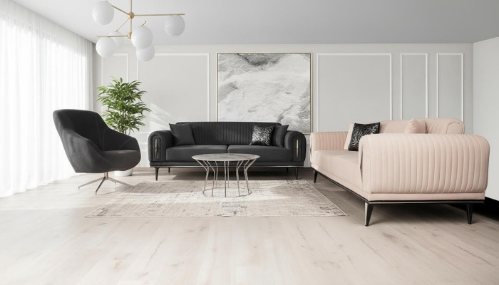 Driepersoons bank bekleding inrichting 3 zitplaatsbanken zwart meubilair